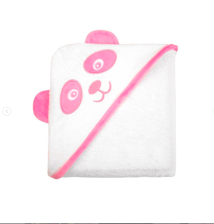 Pink bamboo baby towel